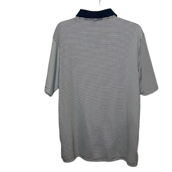 Chase Edward Golf Navy/White Stripe Performance Polo Shirt. Size Large. - Picture 4 of 5